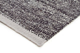 Zigga Flat Weave Rug Black