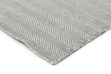 Herring Bone Chevron Rug Grey