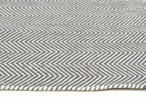 Herring Bone Chevron Rug Grey