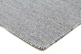 Herring Bone Chevron Rug Navy Blue