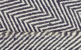 Herring Bone Chevron Rug Navy Blue