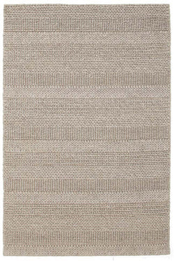 Hand Braied Grey Felted Wool Rug