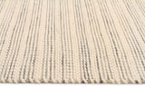 Hand Braied Silver Felted Wool Rug