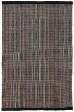 Cuba Flatweave Black Wool Rug