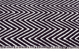 Villa Modern Herringbone Rug Black