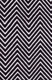 Villa Modern Herringbone Rug Black