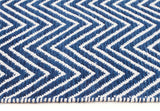 Villa Modern Herringbone Rug Navy