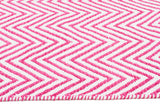 Villa Modern Herringbone Rug Pink