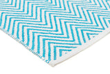 Villa Modern Herringbone Rug Turquoise