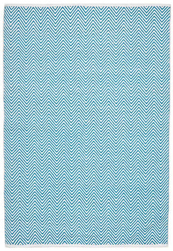 Villa Modern Herringbone Rug Turquoise