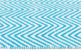 Villa Modern Herringbone Rug Turquoise