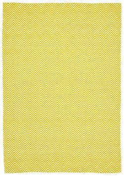 Villa Modern Herringbone Rug Yellow