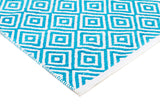 Villa Modern Diamond Rug Turquoise