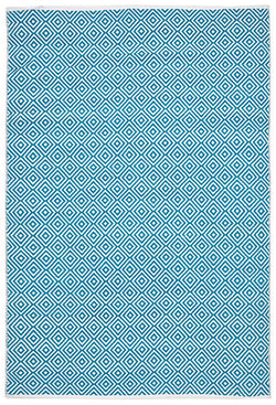 Villa Modern Diamond Rug Turquoise