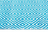 Villa Modern Diamond Rug Turquoise