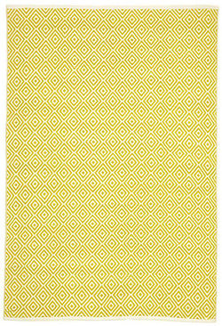 Villa Modern Diamond Rug Yellow