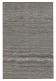 Oskar Felted Wool Striped Rug Black White