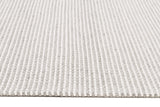 Oskar Felted Wool Striped Rug Grey White