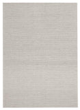 Oskar Felted Wool Striped Rug Grey White