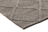 Oberg Wool Diamond Rug Grey Brown