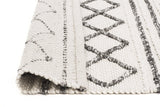 Milly Textured Woollen Rug White Grey