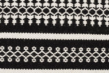 Ester Delicate Lace Woollen Rug Black