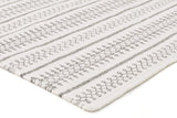 Ester Delicate Lace Woollen Rug Ivory Grey