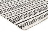 Ester Delicate Lace Woollen Rug Ivory Black