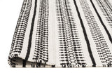 Ester Delicate Lace Woollen Rug Ivory Black