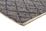 Luxury Madras Felted Wool Rug Blue Grey