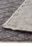 Luxury Madras Felted Wool Rug Blue Grey