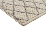 Luxury Madras Felted Wool Rug Blue Ivory