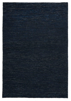 Ida Modern Wool Rug Midnight Blue