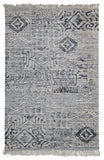 Ella Viscose Flatweave Rug Silver Navy