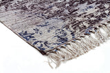 Shirley Viscose Flatweave Rug Silver Navy