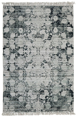 Stanton Viscose Flaweave Rug Silver Green