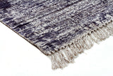 Bronti Viscose Flatweave Rug Silver Navy