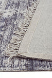 Bronti Viscose Flatweave Rug Silver Navy