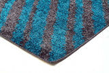 Domino Shag Rug Charcoal and Blue