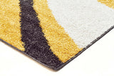 Burst Shag Rug Yellow and Charcoal