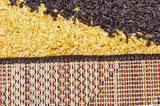 Burst Shag Rug Yellow and Charcoal