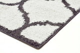 Shadow Shag Rug White and Charcoal