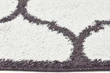 Shadow Shag Rug White and Charcoal