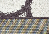 Shadow Shag Rug White and Charcoal