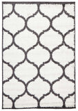 Shadow Shag Rug White and Charcoal