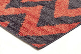 Ziggy Shag Rug Tangerine Charcoal