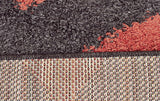 Ziggy Shag Rug Tangerine Charcoal