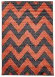 Ziggy Shag Rug Tangerine Charcoal