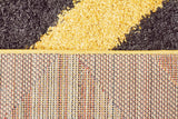 Ziggy Shag Rug Yellow Charcoal